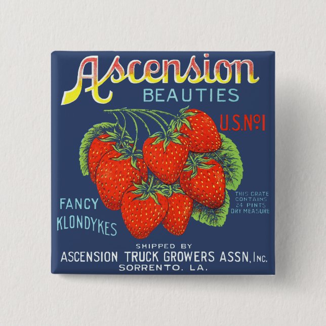 Ascension Beauties Finare Klondykes Strawbär Knapp (Framsida)