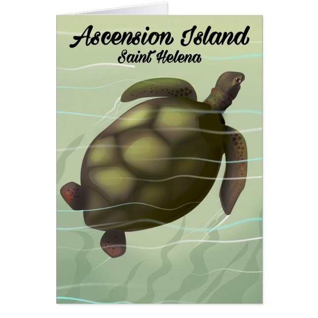 Ascension Island Havssköldpadda Hälsningskort (Framsidan)