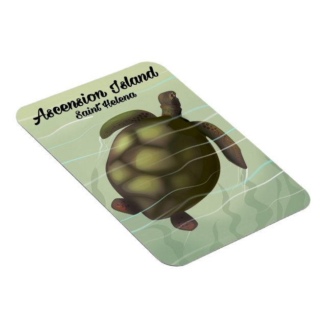Ascension Island Sea Turtle Magnet (Högersidan)