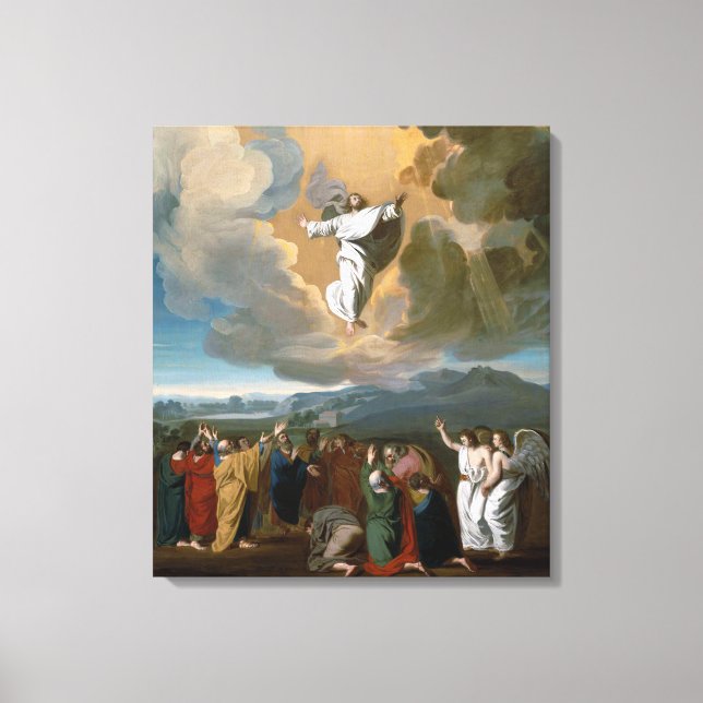 Ascension (Jesus Kristus som svänger mot himlen) Canvastryck (Framsida)