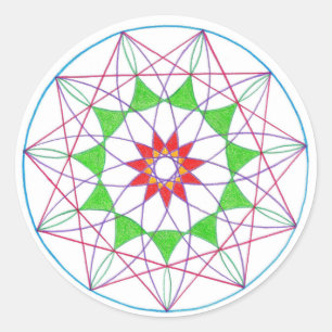 Ascension Mandala Runt Klistermärke