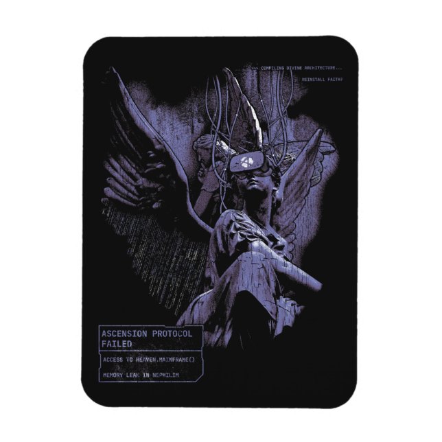 Ascension nekad - Techno-Goth Streetwear Design Magnet (Vertikal)