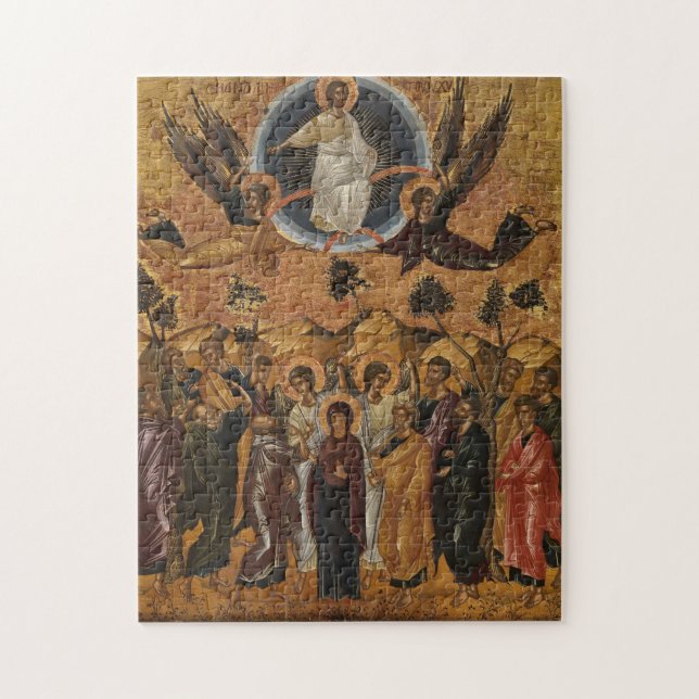 Ascension Ortodox Christian Byzantine Icon Pussel (Vertikal)