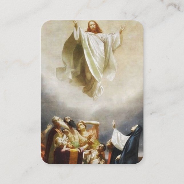 Ascension Prayer Card Visitkort (Framsida)
