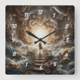 Ascension to the Light Fyrkantig Klocka