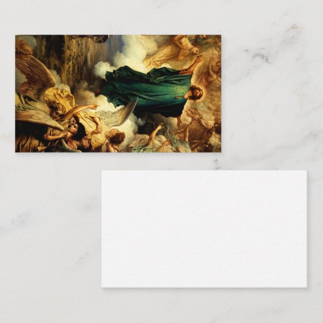 Ascensionen, 1879 av Gustave Dore Visitkort (Fram/baksida)