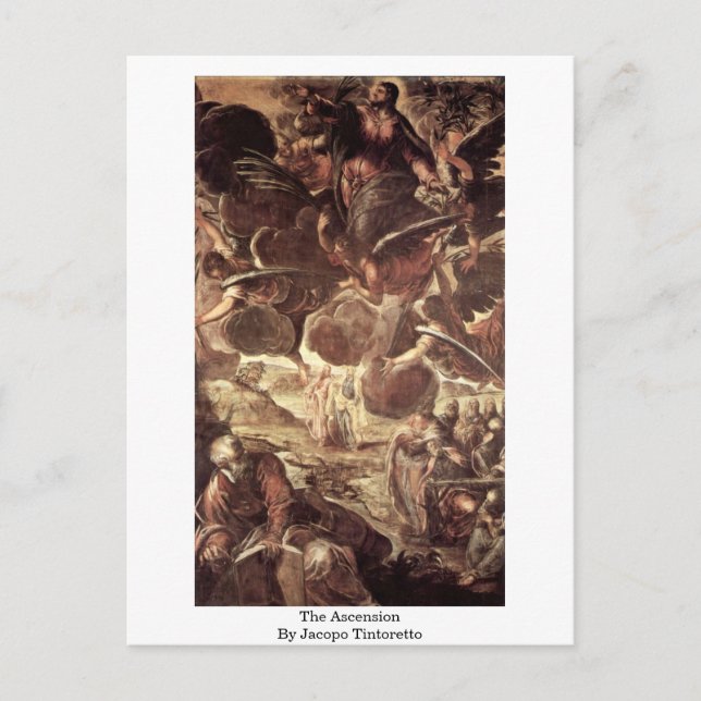 Ascensionen av Jacopo Tintoretto Vykort (Framsida)