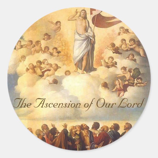 Ascensionen av vår Herre Runt Klistermärke (Framsida)
