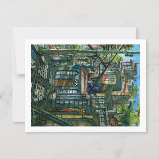 Ascensor al atardecer  vykort