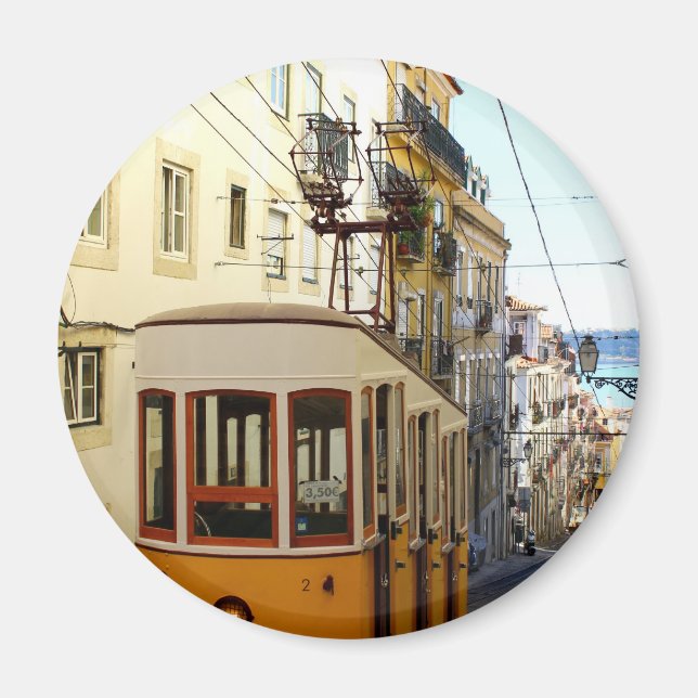 Ascensor da Bica, Lisboa, Portugal Magnet (Framsidan)