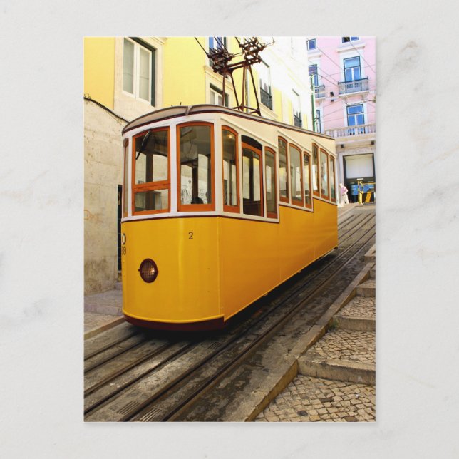 Ascensor da Bica, Lisboa, Portugal Vykort (Framsida)