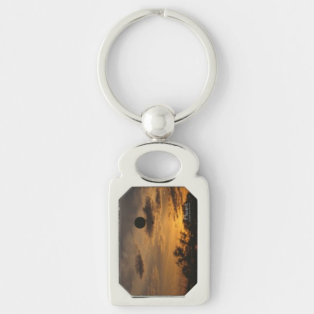 Ascent Rektangulärt Silverfärgad Nyckelring (Framsidan)