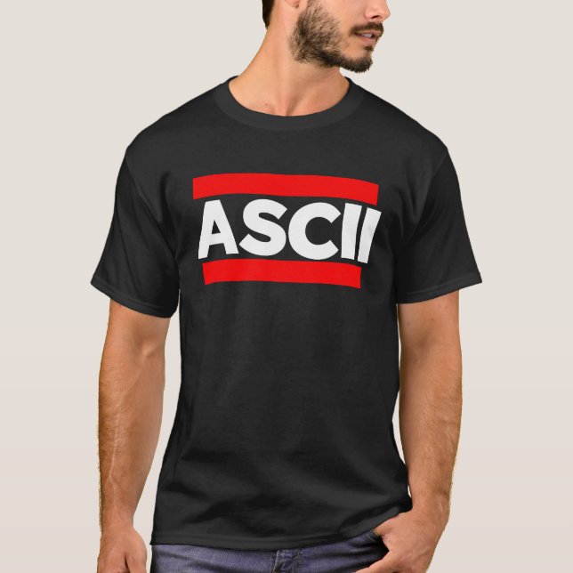 ASCII American Standard Code for Information Inter T Shirt (Framsida)