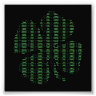 Ascii Art Shamrock Fyrklöver Fototryck
