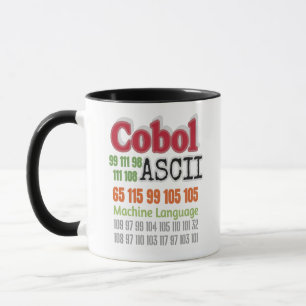 Ascii Cobol Programmeringsmaskin Språk Mugg