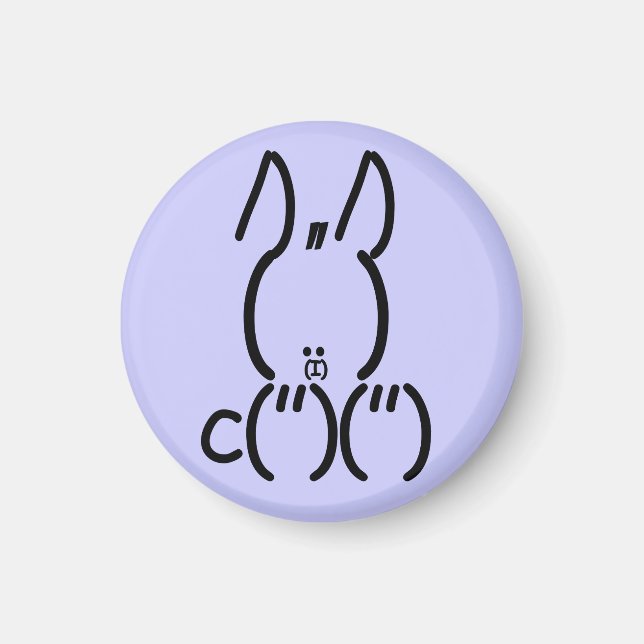 ASCII Rabbit Magnet (Framsidan)
