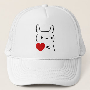 ASCII Text Art Bunny Rabbit tar hjärtat tillbaka Keps