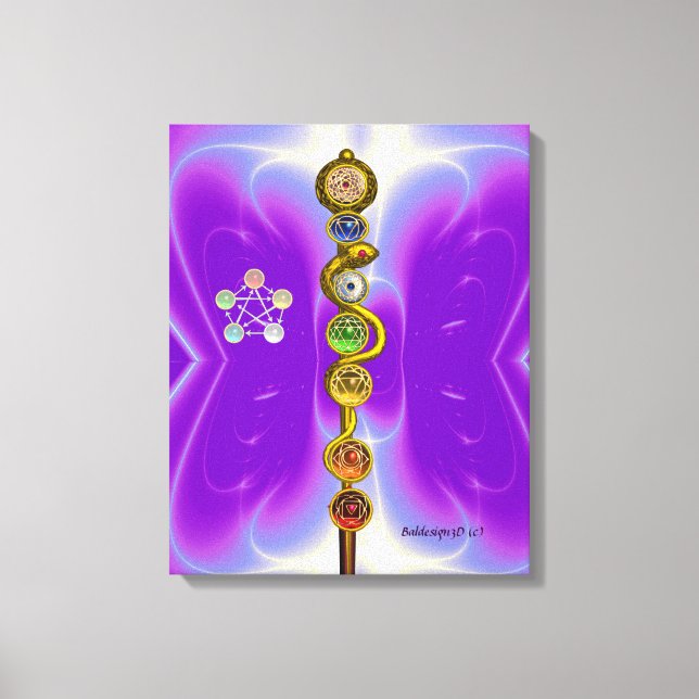 ASCLEPIUS 7 CHAKRAS,YOGA,ANDLIG ENERGI CANVASTRYCK (Framsida)