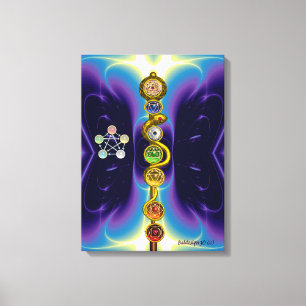 ASCLEPIUS 7 CHAKRAS,YOGA,ANDLIG ENERGI CANVASTRYCK