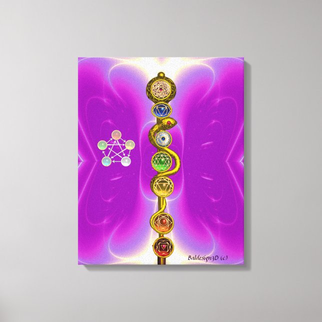 ASCLEPIUS 7 CHAKRAS,YOGA,ANDLIG ENERGI CANVASTRYCK (Framsida)