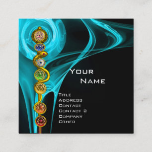 ASCLEPIUS,7 CHAKRAS,YOGA,ANDLIG ENERGI FYRKANTIGT VISITKORT