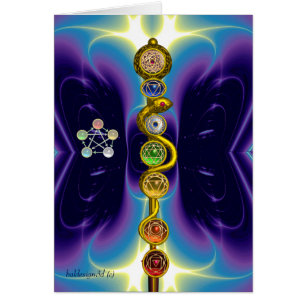 ASCLEPIUS 7 CHAKRAS,YOGA,ANDLIG ENERGI HÄLSNINGSKORT