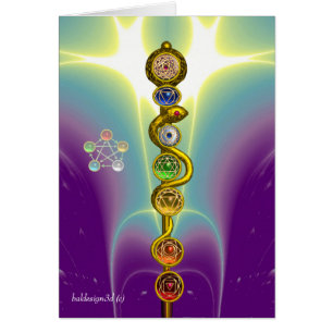 ASCLEPIUS 7 CHAKRAS,YOGA,ANDLIG ENERGI HÄLSNINGSKORT