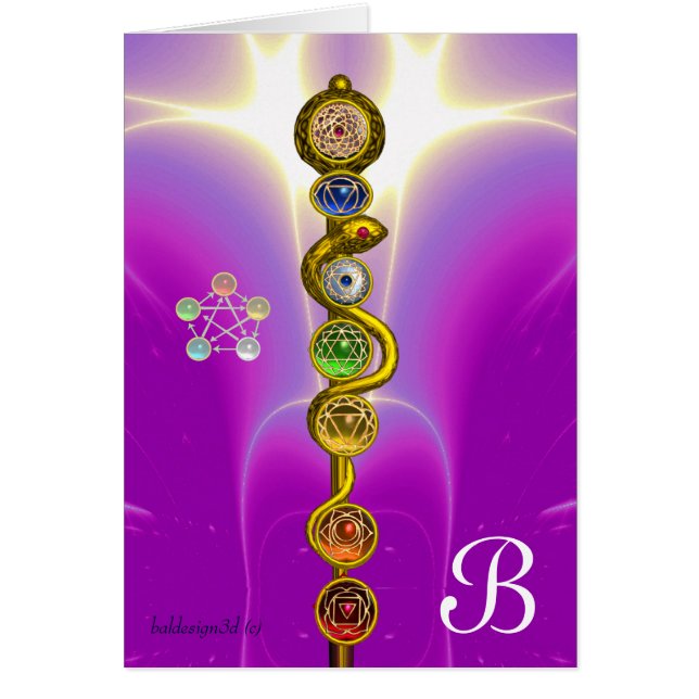 ASCLEPIUS 7 CHAKRAS,YOGA,ANDLIG ENERGI HÄLSNINGSKORT (Framsidan)