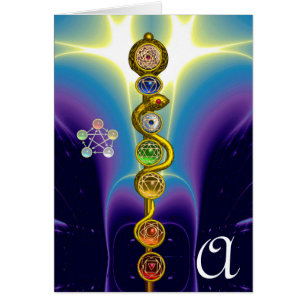 ASCLEPIUS 7 CHAKRAS,YOGA,ANDLIG ENERGI HÄLSNINGSKORT