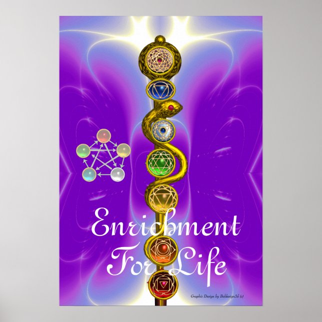 ASCLEPIUS 7 CHAKRAS,YOGA,ANDLIG ENERGI POSTER (Framsidan)