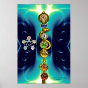 ASCLEPIUS 7 CHAKRAS,YOGA,ANDLIG ENERGI POSTER
