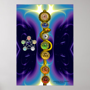 ASCLEPIUS 7 CHAKRAS,YOGA,ANDLIG ENERGI POSTER