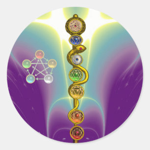 ASCLEPIUS 7 CHAKRAS,YOGA,ANDLIG ENERGI RUNT KLISTERMÄRKE
