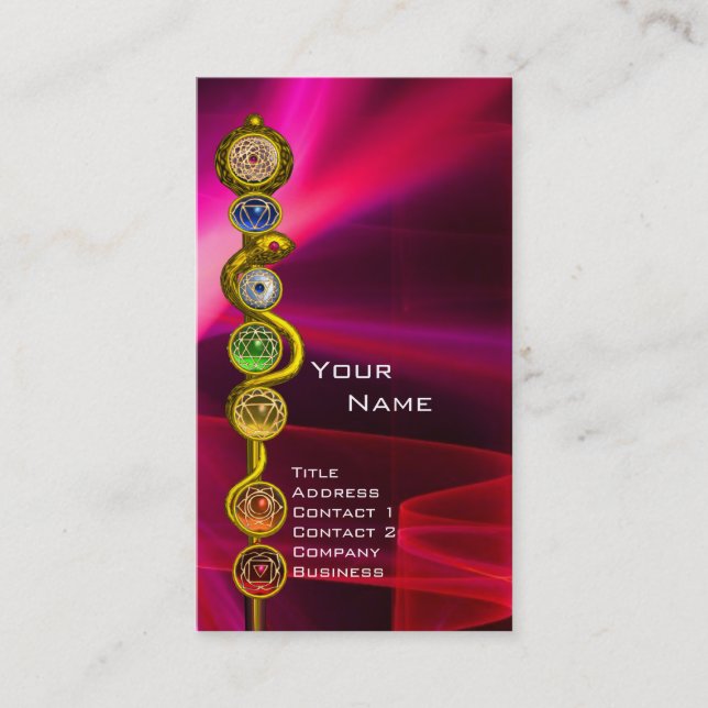 ASCLEPIUS,7 CHAKRAS,YOGA,ANDLIG ENERGI VISITKORT (Framsida)
