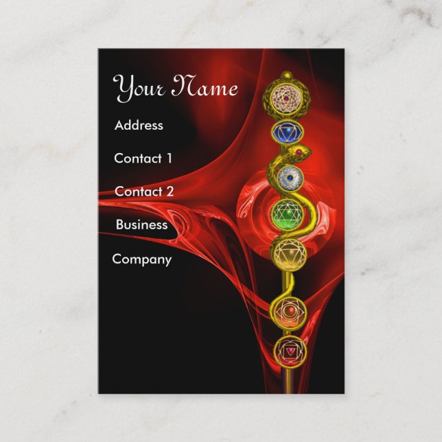 ASCLEPIUS,7 CHAKRAS,YOGA,ANDLIG ENERGI VISITKORT (Framsida)