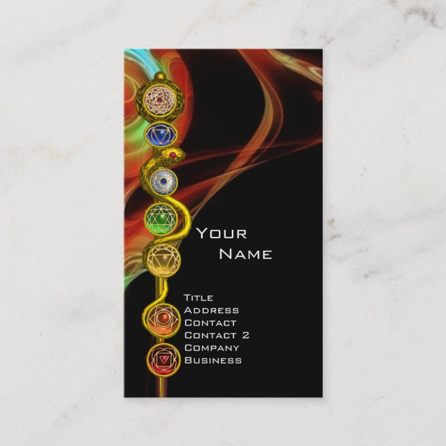ASCLEPIUS,7 CHAKRAS,YOGA,ANDLIG ENERGI VISITKORT (Framsida)