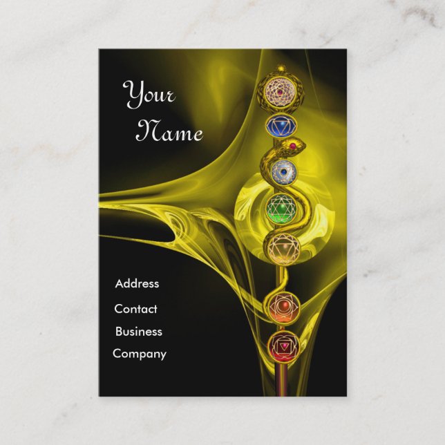 ASCLEPIUS,7 CHAKRAS,YOGA,ANDLIG ENERGI VISITKORT (Framsida)