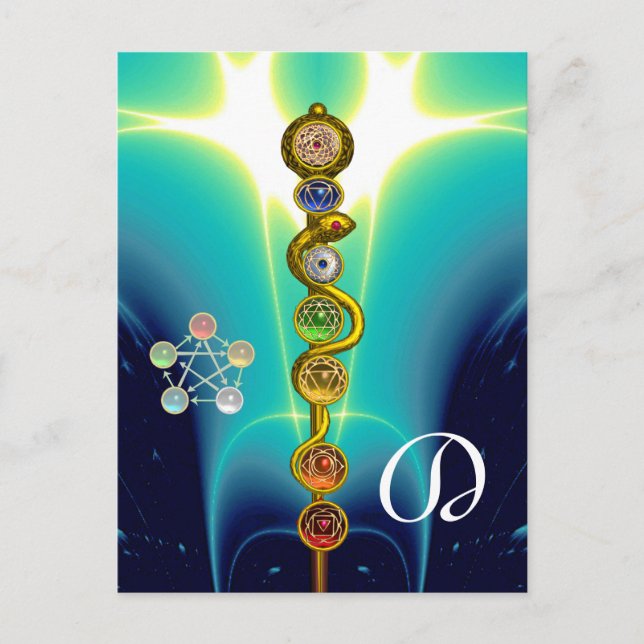 ASCLEPIUS 7 CHAKRAS,YOGA,ANDLIG ENERGI VYKORT (Framsida)