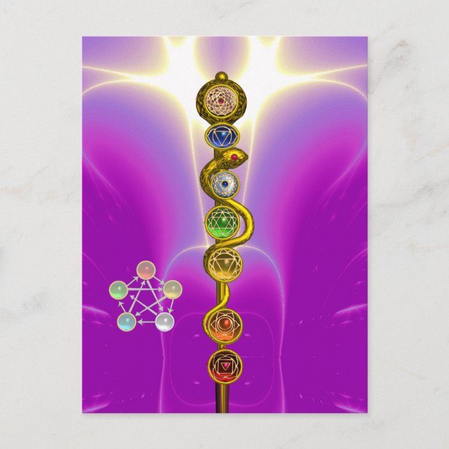 ASCLEPIUS 7 CHAKRAS,YOGA,ANDLIG ENERGI VYKORT (Framsida)