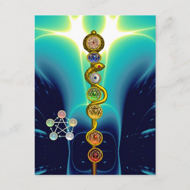 ASCLEPIUS 7 CHAKRAS,YOGA,ANDLIG ENERGI VYKORT (Framsida)