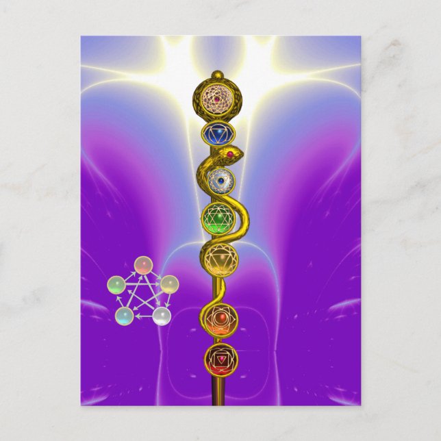 ASCLEPIUS 7 CHAKRAS,YOGA,ANDLIG ENERGI VYKORT (Framsida)