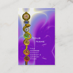 ASCLEPIUS,7 CHAKRAS YOGA LOTUS POSE Lila Visitkort