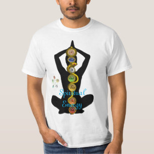ASCLEPIUS 7 CHAKRAS, YOGA LOTUS POSE T-SHIRT