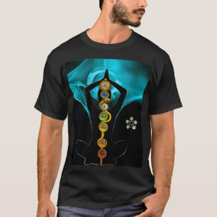 ASCLEPIUS 7 CHAKRAS, YOGA LOTUS POSE TEE SHIRT