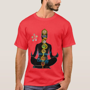 ASCLEPIUS 7 CHAKRAS, YOGA LOTUS POSE TEE SHIRT
