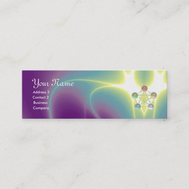 ASCLEPIUS,7 KAKRAS,YOGA,ANDLIG ENERGI MINI VISITKORT (Framsida)