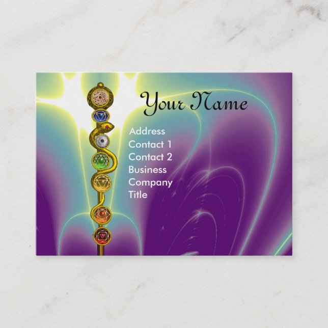ASCLEPIUS,7 KAKRAS,YOGA,ANDLIG ENERGI VISITKORT (Framsida)