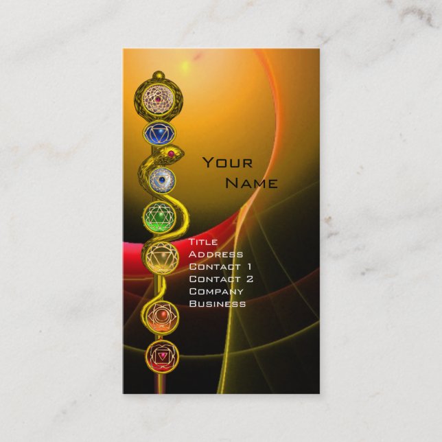 ASCLEPIUS,7 KAKRAS,YOGA,ANDLIG ENERGI VISITKORT (Framsida)