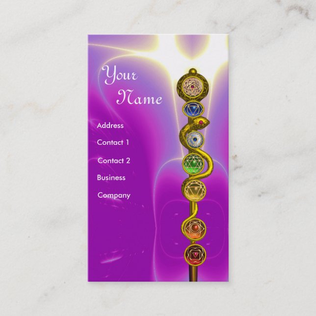 ASCLEPIUS,7 KAKRAS,YOGA,ANDLIG ENERGI VISITKORT (Framsida)