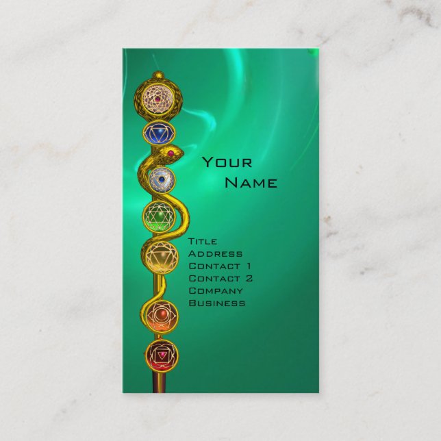 ASCLEPIUS,7 KAKRAS,YOGA,ANDLIG ENERGI VISITKORT (Framsida)